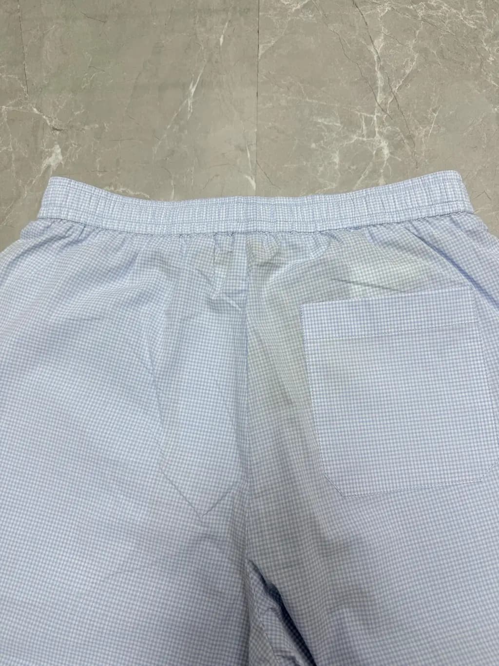 루이비통 루이비통 체크 패턴 드로스트링 쇼츠 상세 이미지