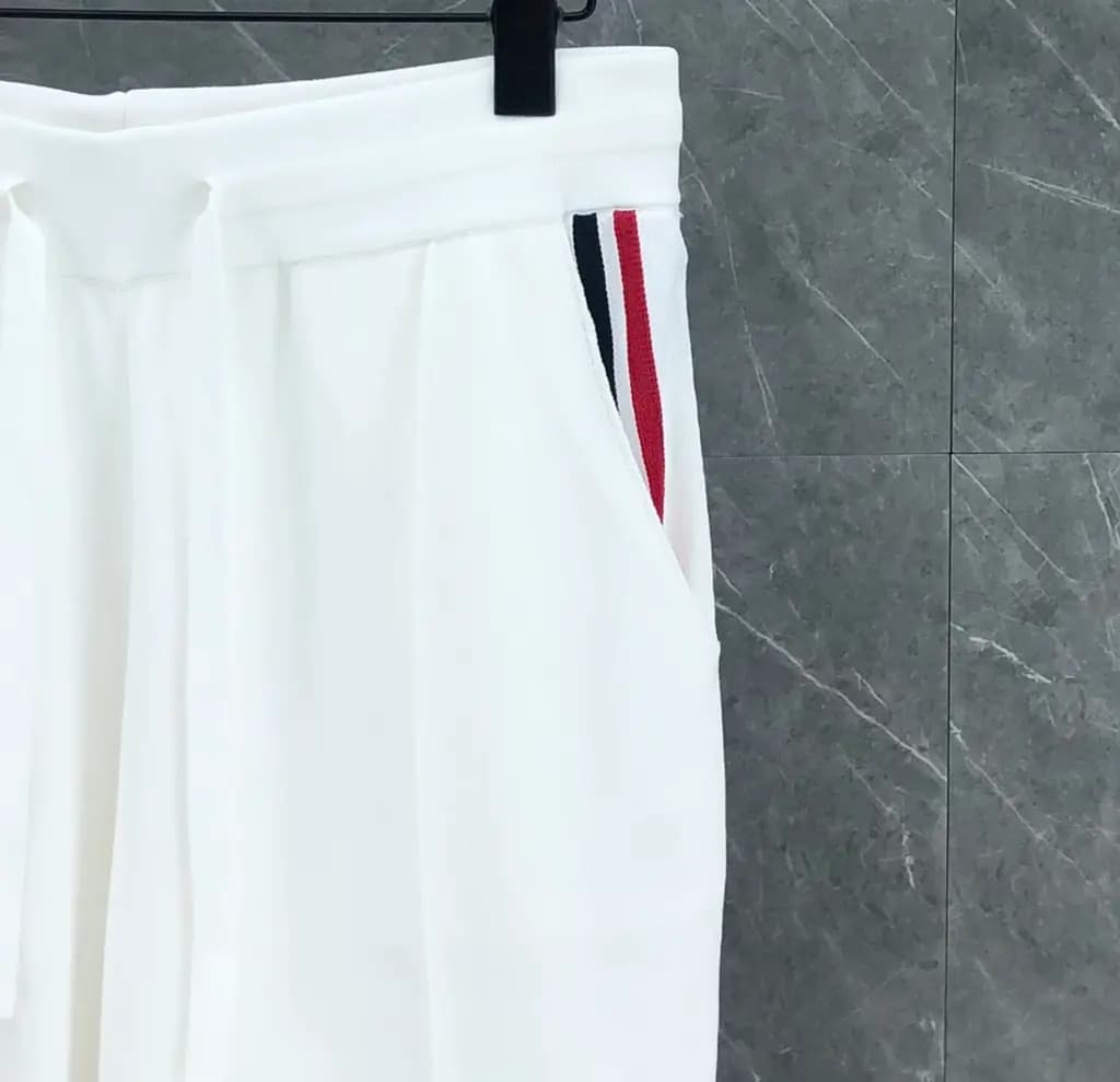 톰브라운 톰브라운 RWB 삼색 스트라이프 드로스트링 쇼츠 상세 이미지