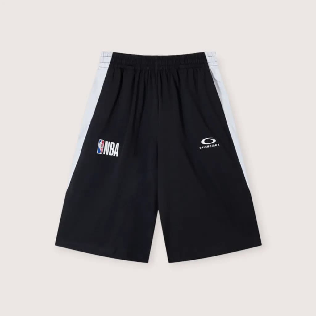 발렌시아가 × NBA 콜라보 사이드 패널 쇼츠