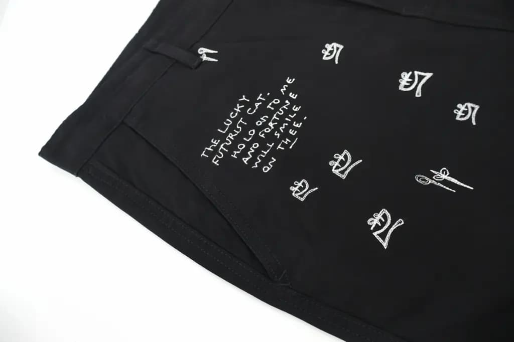로에베 로에베 루이스웨인 캣 그래픽 자수 데님 팬츠 상세 이미지