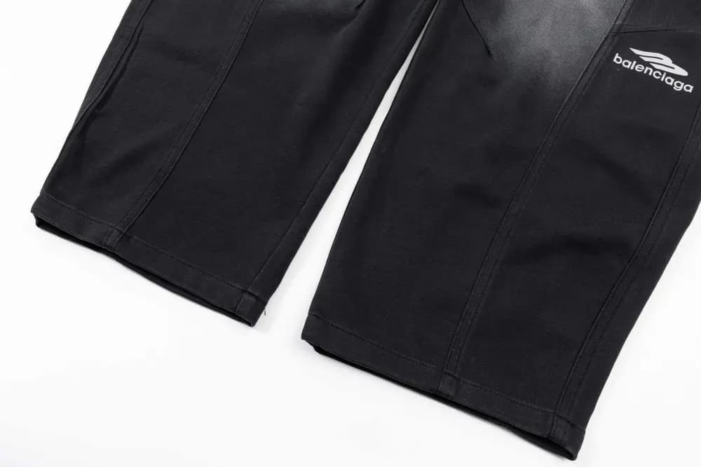 발렌시아가 발렌시아가 워싱 디스트레스드 와이드 크롭 팬츠 상세 이미지