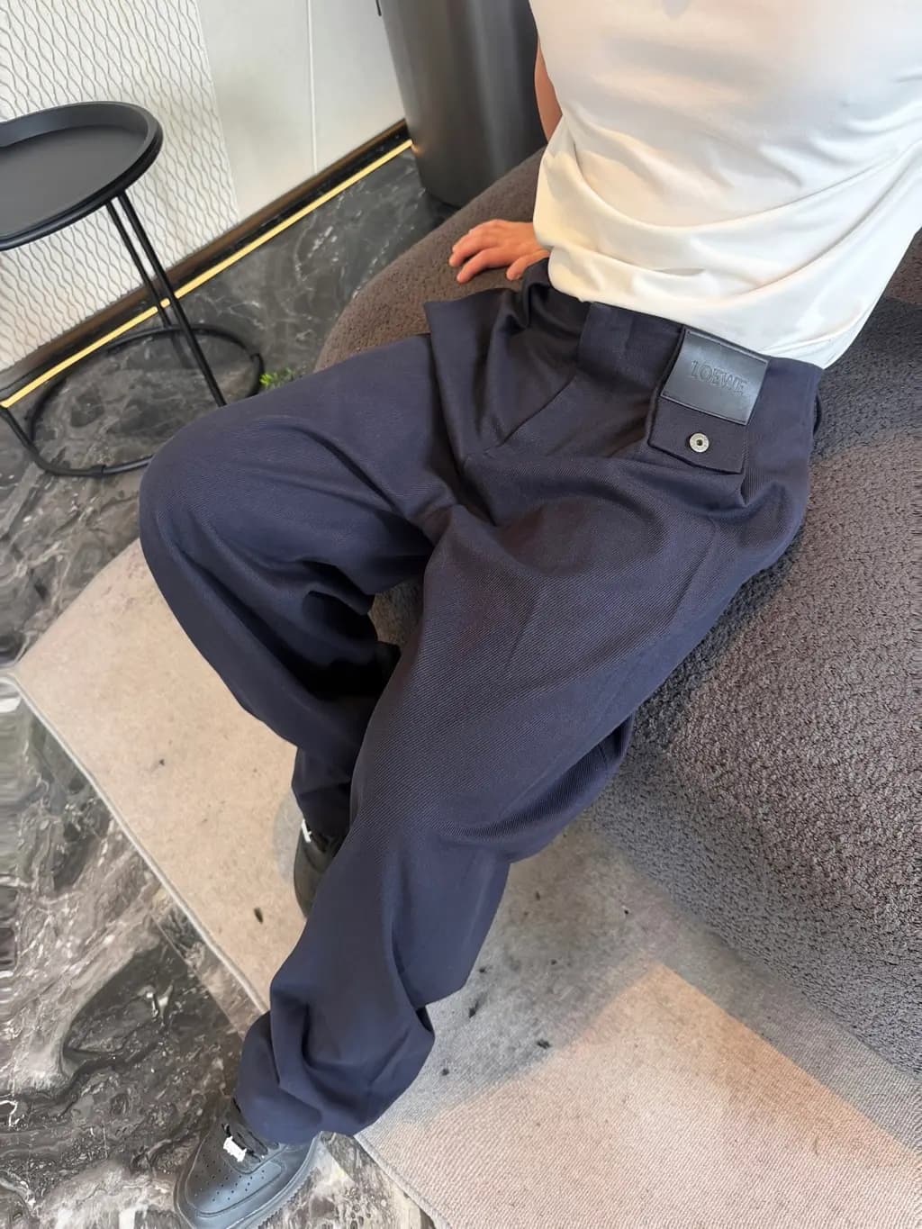 로에베 로에베 실키 매트 울 와이드 팬츠 상세 이미지