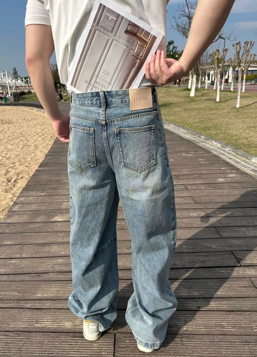 로에베 로에베 와이드 데님 팬츠 상세 이미지