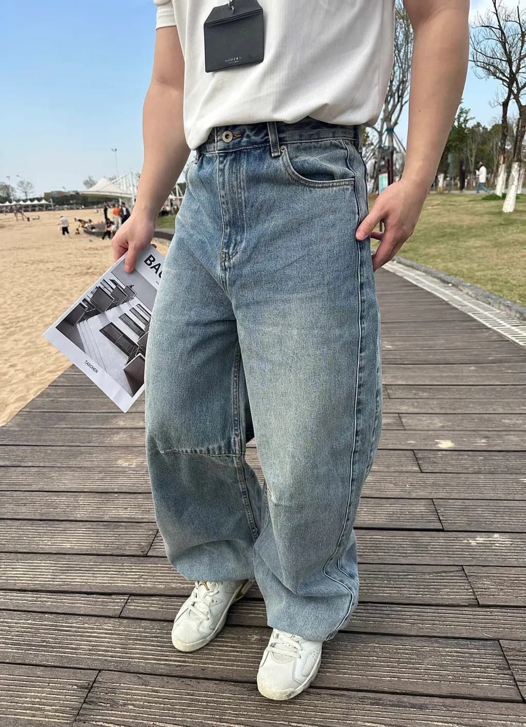 로에베 로에베 와이드 데님 팬츠 상세 이미지