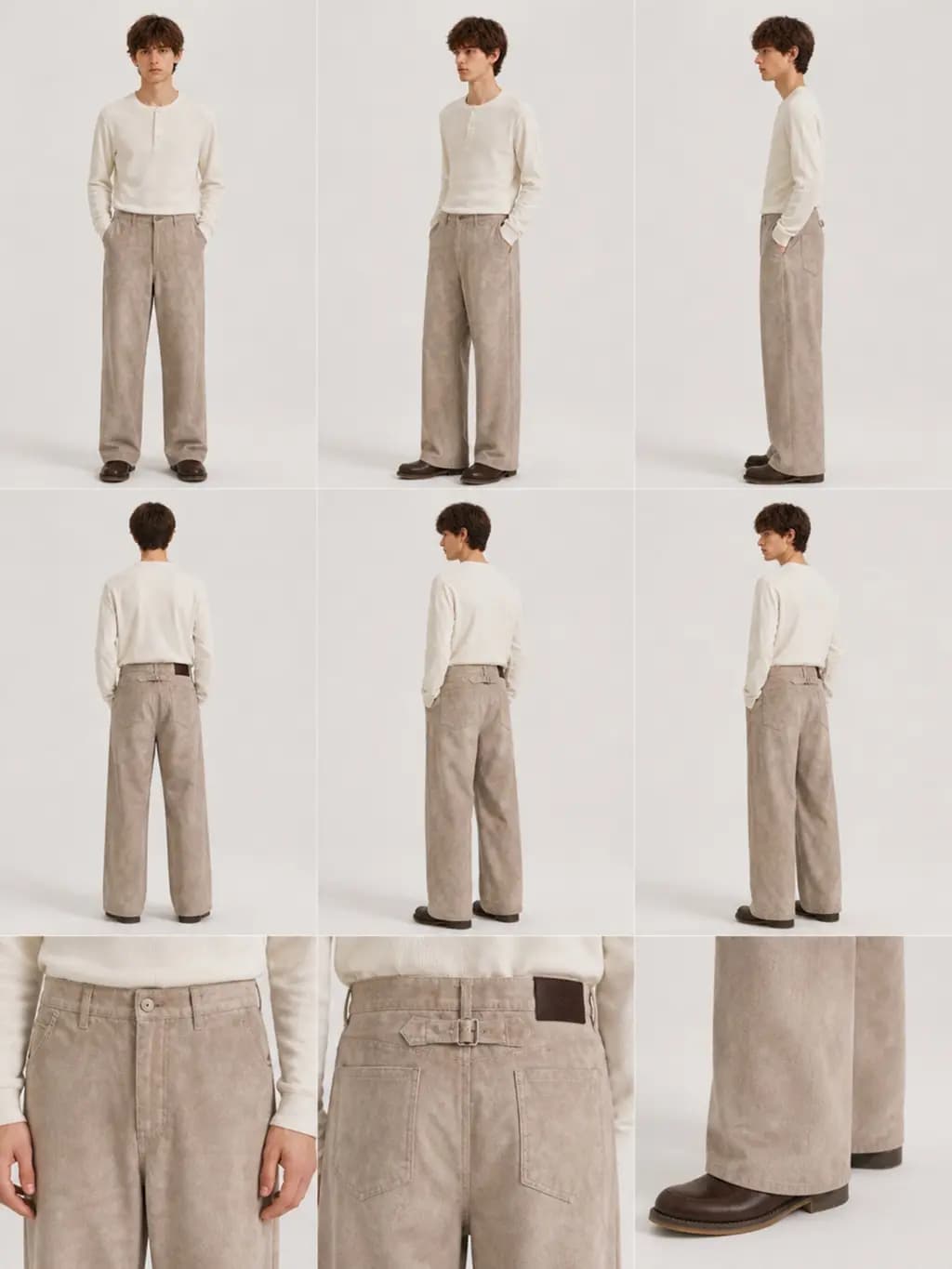 로에베 LOEWE 워싱 와이드 팬츠 상세 이미지