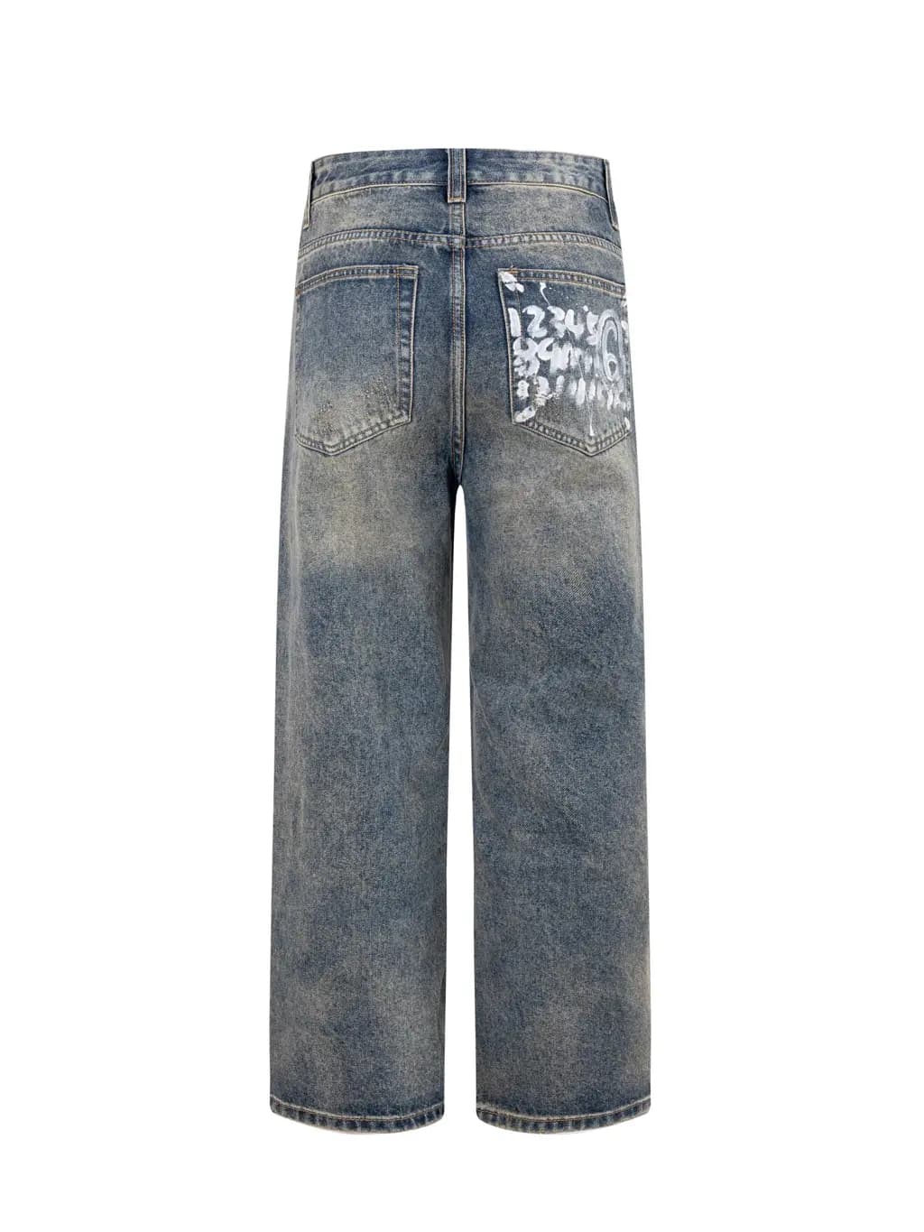 메종마르지엘라 MAISON MARGIELA 넘버링 페인트 데님 팬츠 상세 이미지