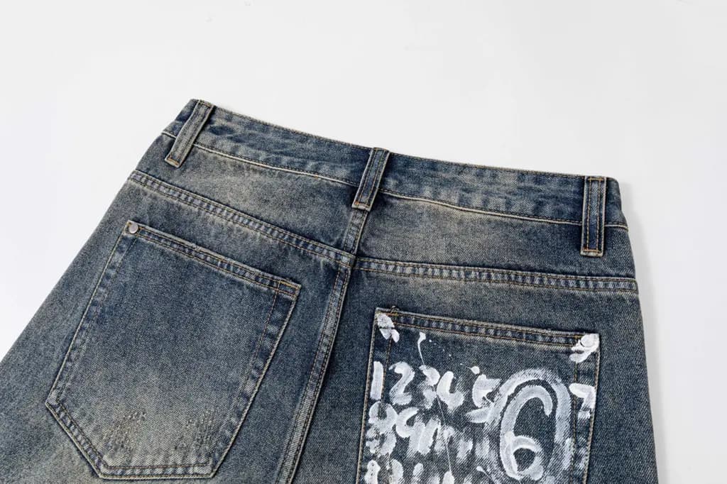 메종마르지엘라 MAISON MARGIELA 넘버링 페인트 데님 팬츠 상세 이미지