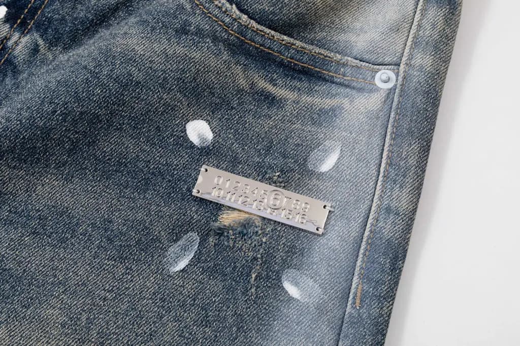 메종마르지엘라 MAISON MARGIELA 넘버링 페인트 데님 팬츠 상세 이미지