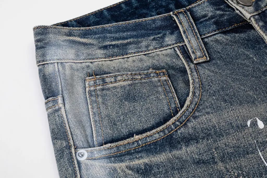 메종마르지엘라 MAISON MARGIELA 넘버링 페인트 데님 팬츠 상세 이미지