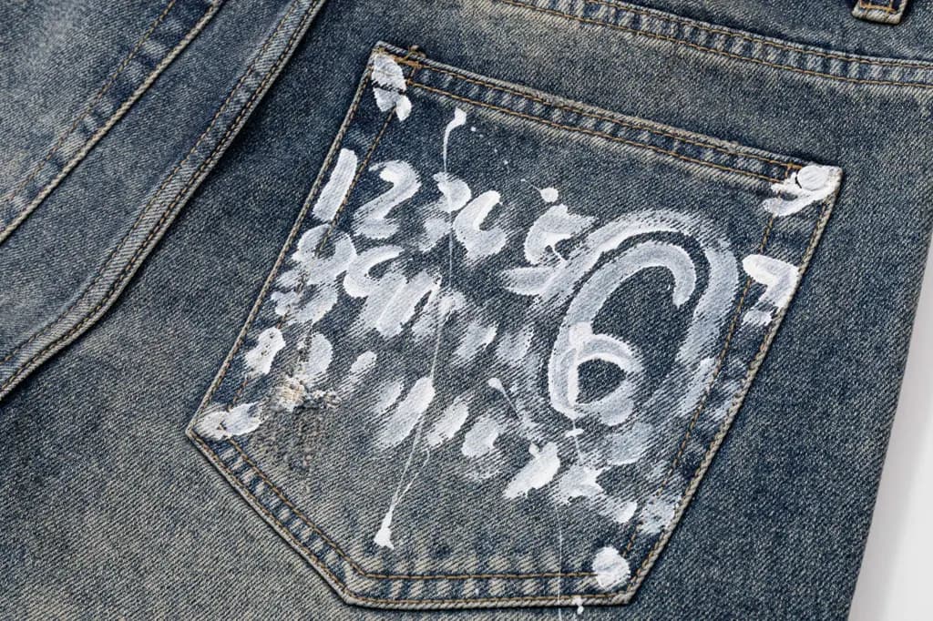 메종마르지엘라 MAISON MARGIELA 넘버링 페인트 데님 팬츠 상세 이미지