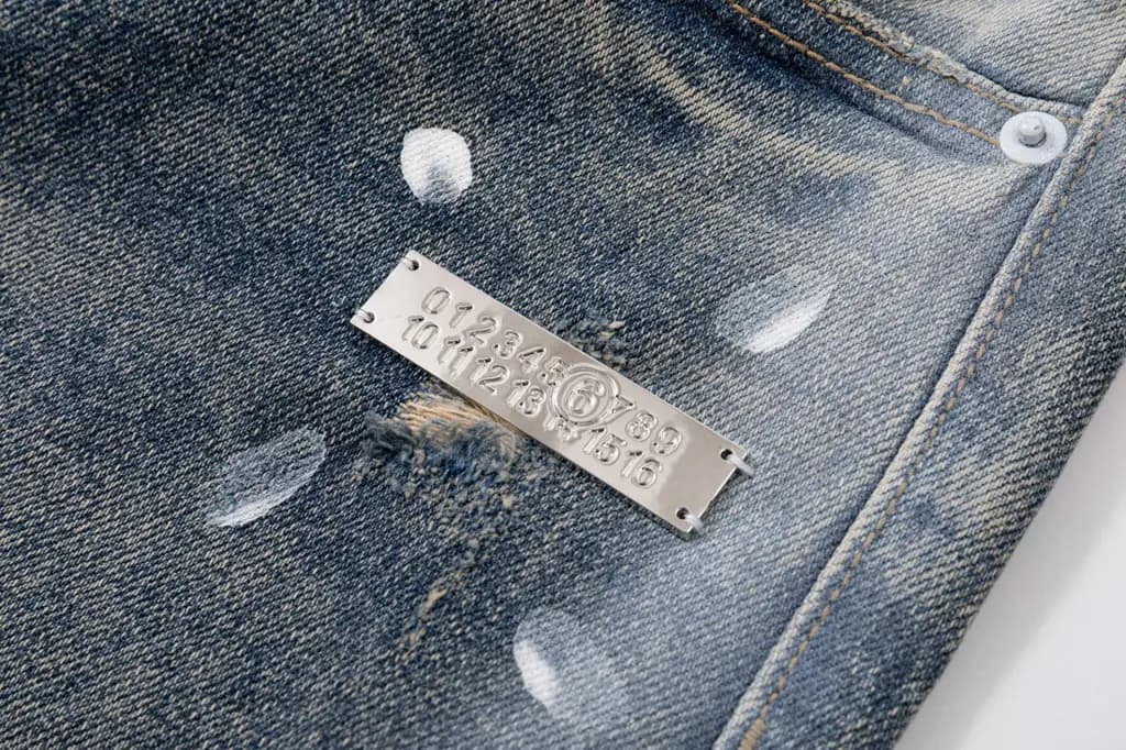 메종마르지엘라 MAISON MARGIELA 넘버링 페인트 데님 팬츠 상세 이미지