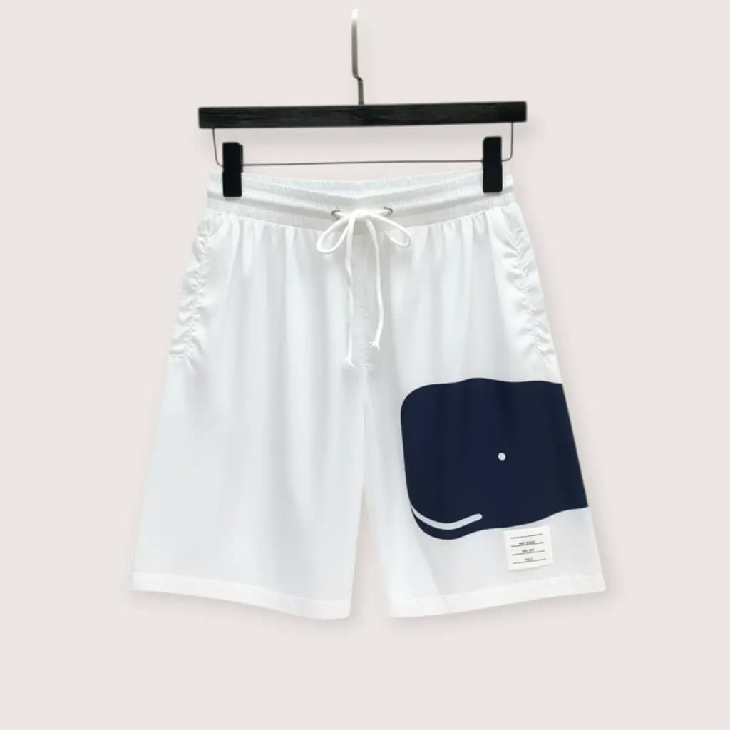THOM BROWNE 웨일 로고 스위밍 쇼츠