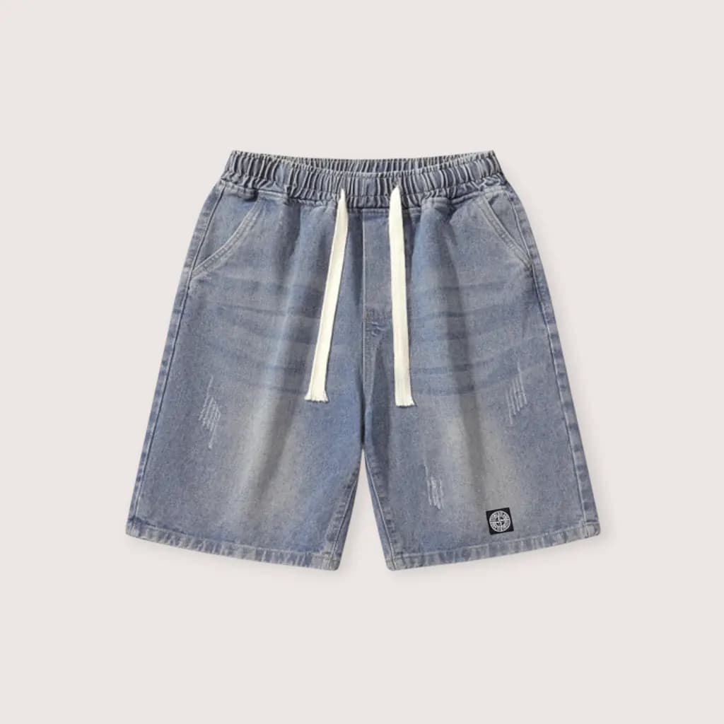 STONE ISLAND 디스트레스드 데님 반바지