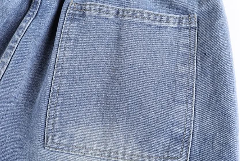 스톤아일랜드 STONE ISLAND 디스트레스드 데님 반바지 상세 이미지