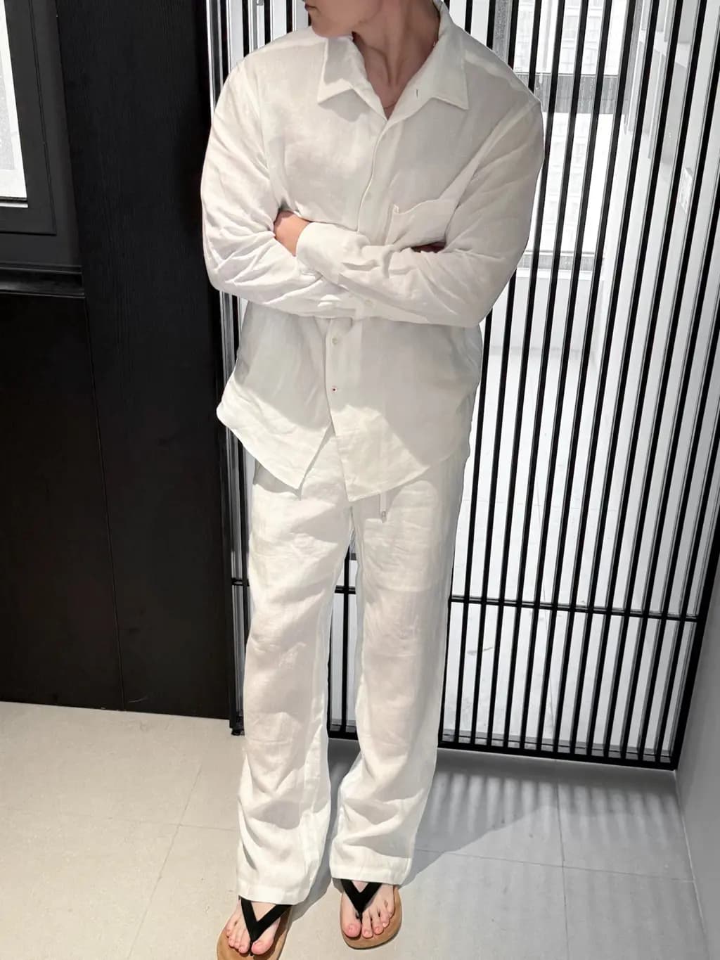 로로피아나 LORO PIANA 린넨 와이드 팬츠 상세 이미지