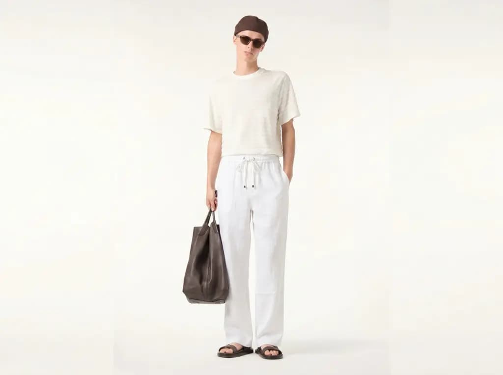 로로피아나 LORO PIANA 린넨 와이드 팬츠 상세 이미지