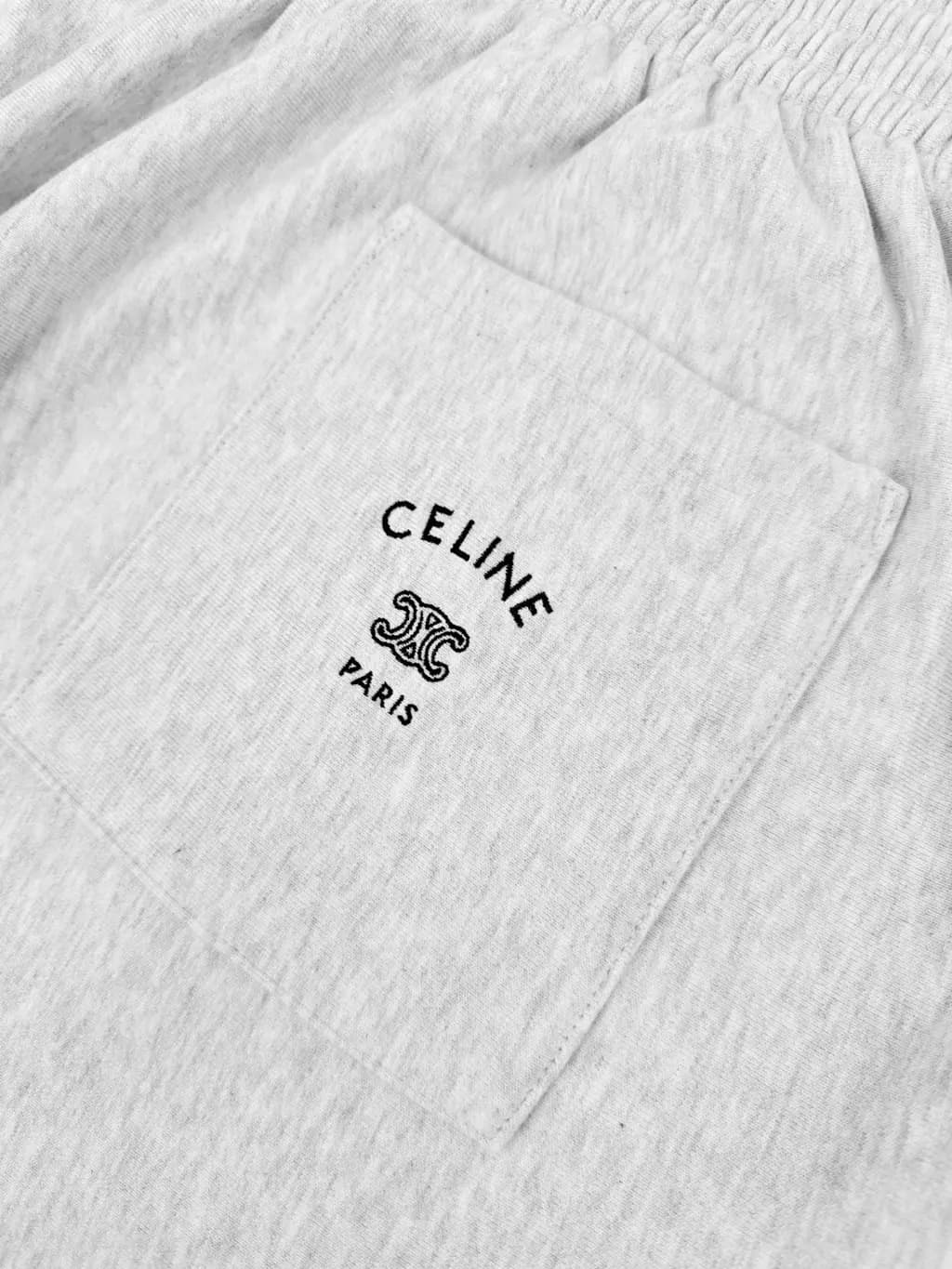 셀린느 CELINE 트리옹프 자수 코튼 반바지 상세 이미지
