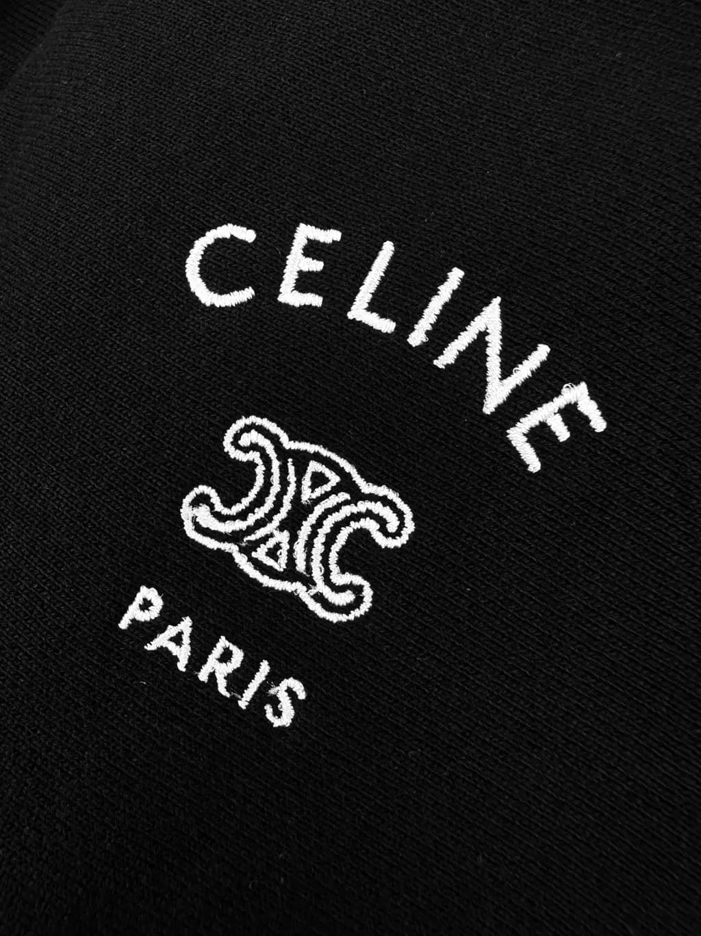 셀린느 CELINE 트리옹프 자수 코튼 반바지 상세 이미지