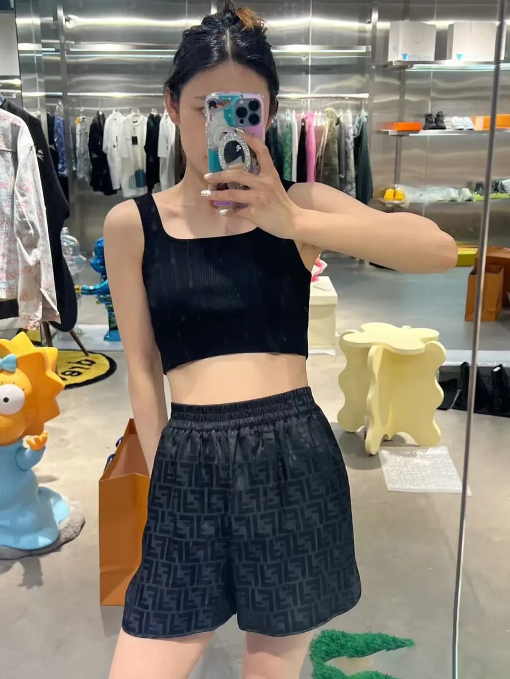 펜디 FENDI FF 모노그램 테크니컬 비치 쇼츠 상세 이미지
