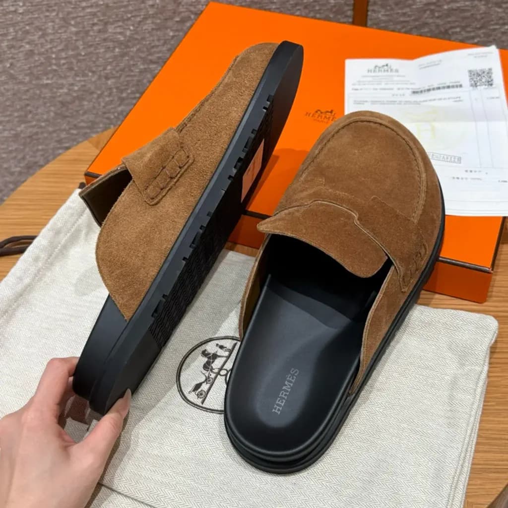 에르메스 에르메스 고(Go) 뮬 샌들(스웨이드) 상세 이미지
