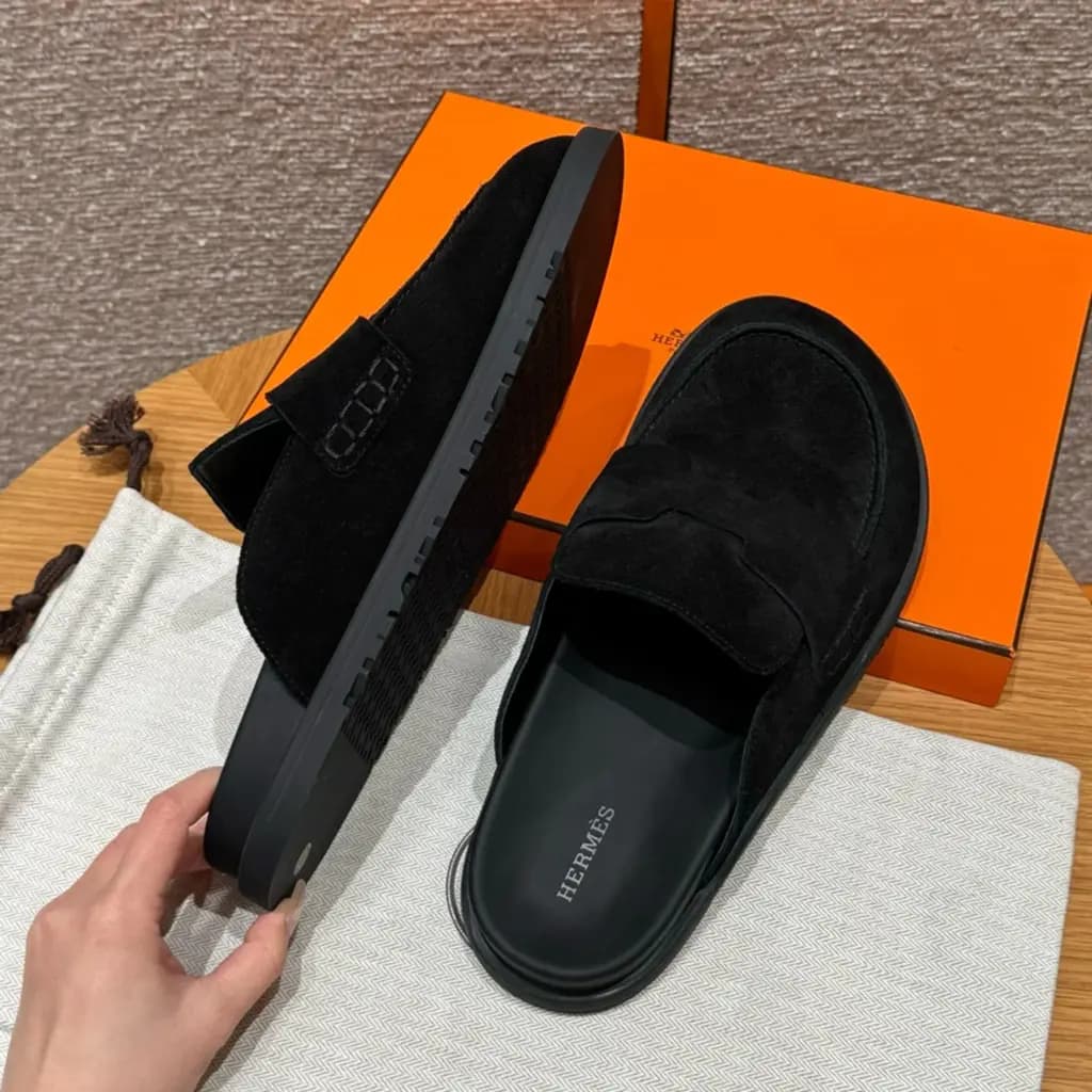 에르메스 에르메스 고(Go) 뮬 샌들(스웨이드) 상세 이미지
