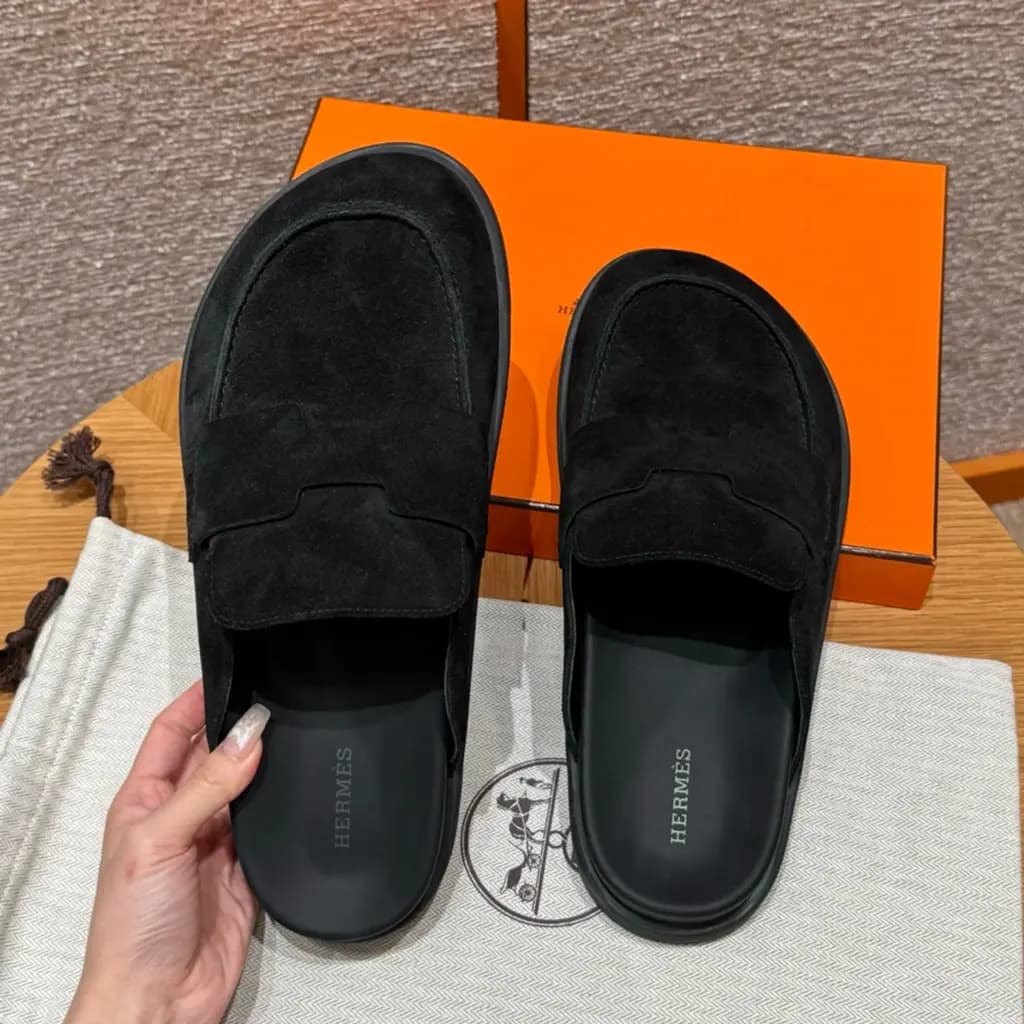 에르메스 에르메스 고(Go) 뮬 샌들(스웨이드) 상세 이미지