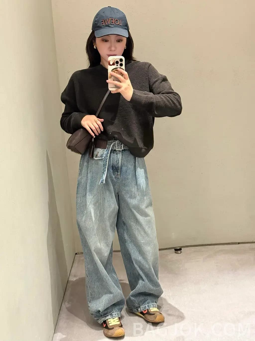 로에베 LOEWE 데님 와이드 팬츠 상세 이미지