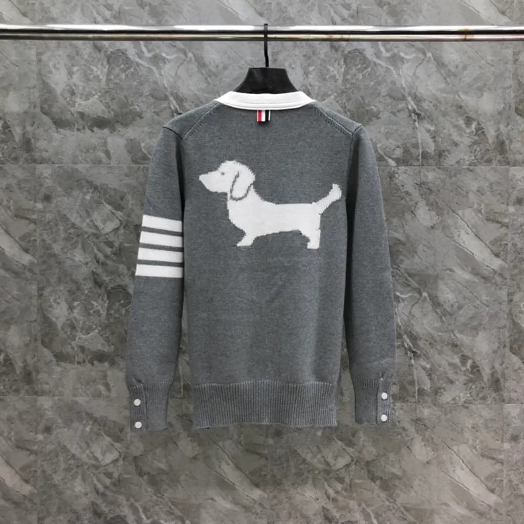 톰브라운 THOM BROWNE 닥스훈트 인타르시아 가디건 상세 이미지