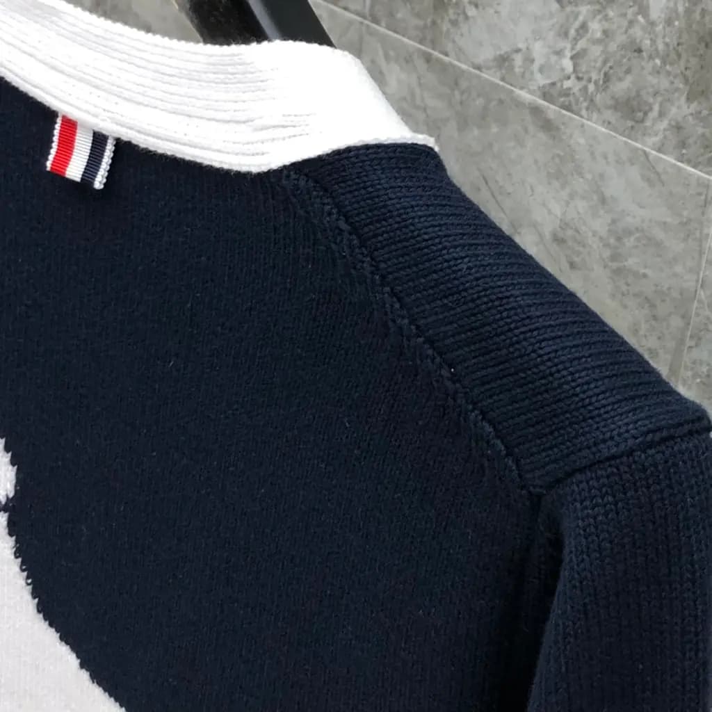 톰브라운 THOM BROWNE 닥스훈트 인타르시아 가디건 상세 이미지