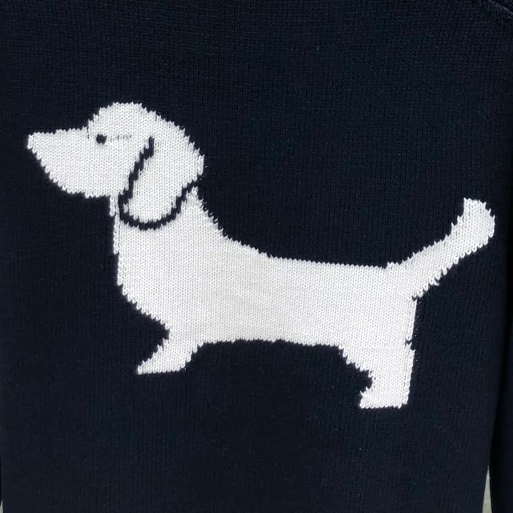 톰브라운 THOM BROWNE 닥스훈트 인타르시아 가디건 상세 이미지