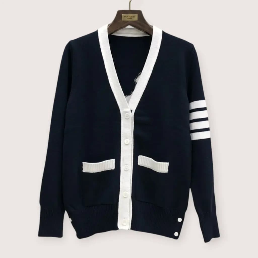 THOM BROWNE 닥스훈트 인타르시아 가디건