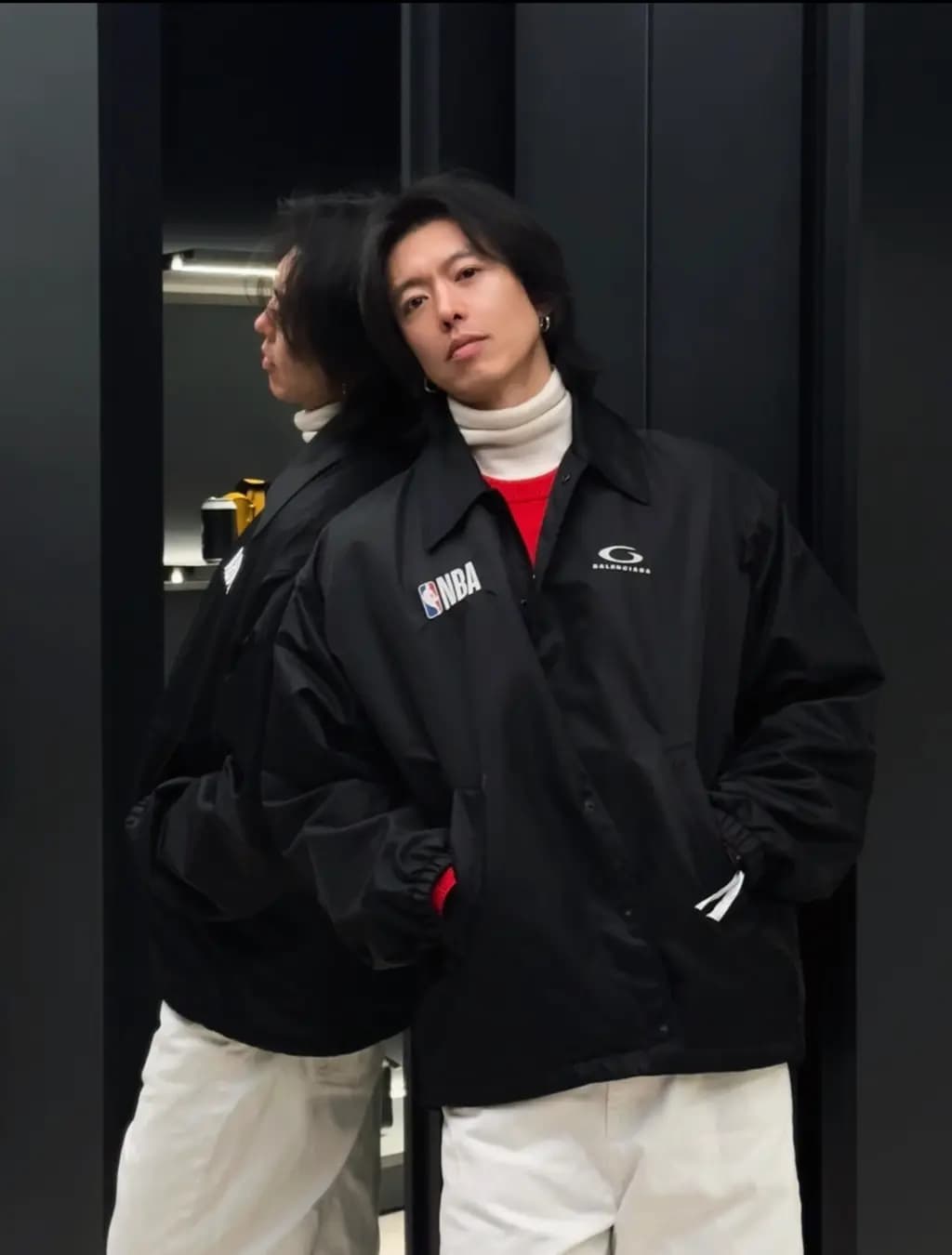 발렌시아가 BALENCIAGA NBA 코치 재킷 상세 이미지