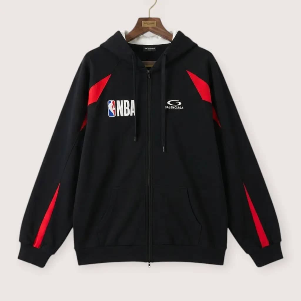 BALENCIAGA x NBA Big Number Zip-up Hoodie