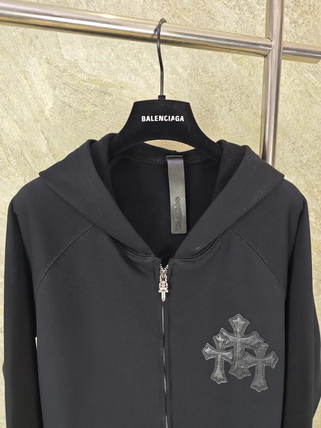 크롬하츠 CHROME HEARTS 트리플 크로스 집업 후드 상세 이미지