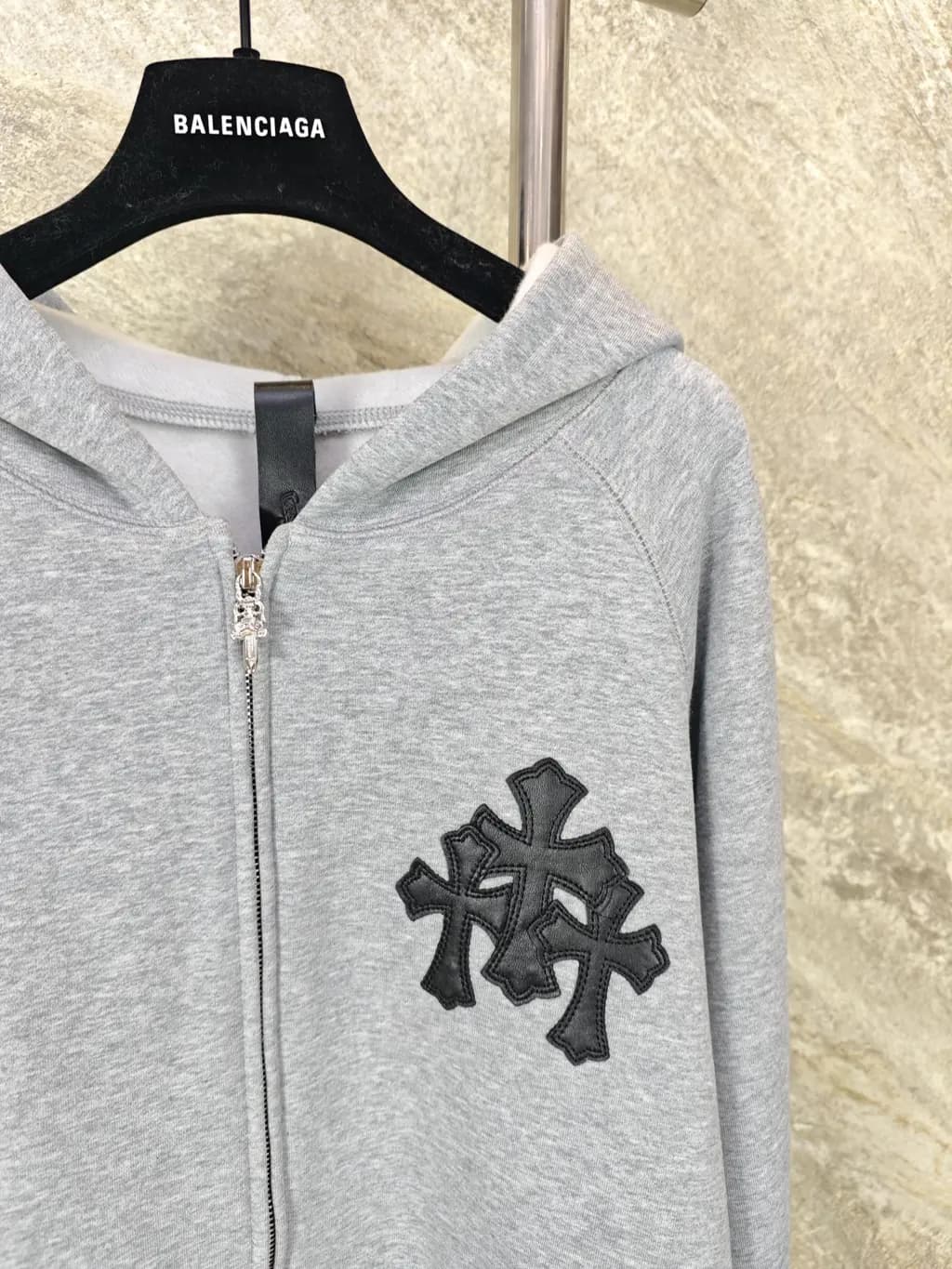 크롬하츠 CHROME HEARTS 트리플 크로스 집업 후드 상세 이미지