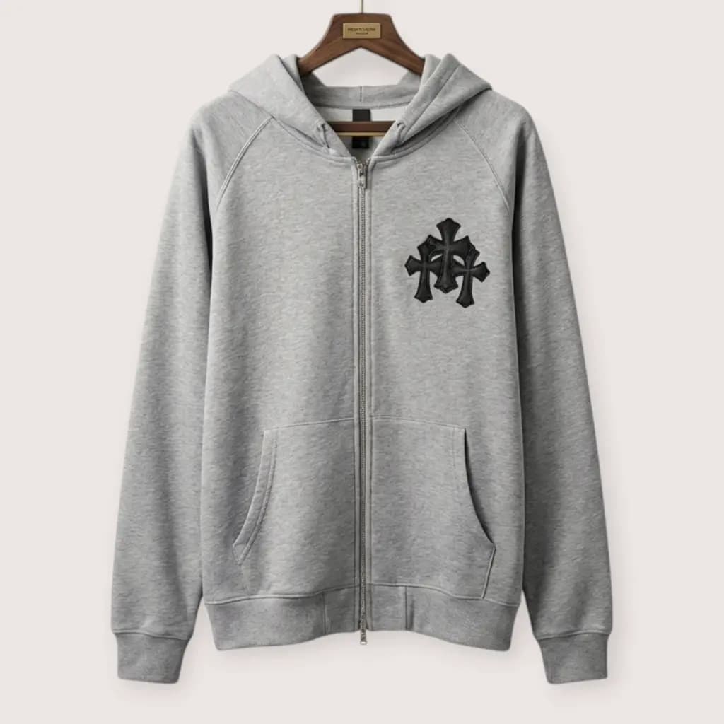 CHROME HEARTS 트리플 크로스 집업 후드