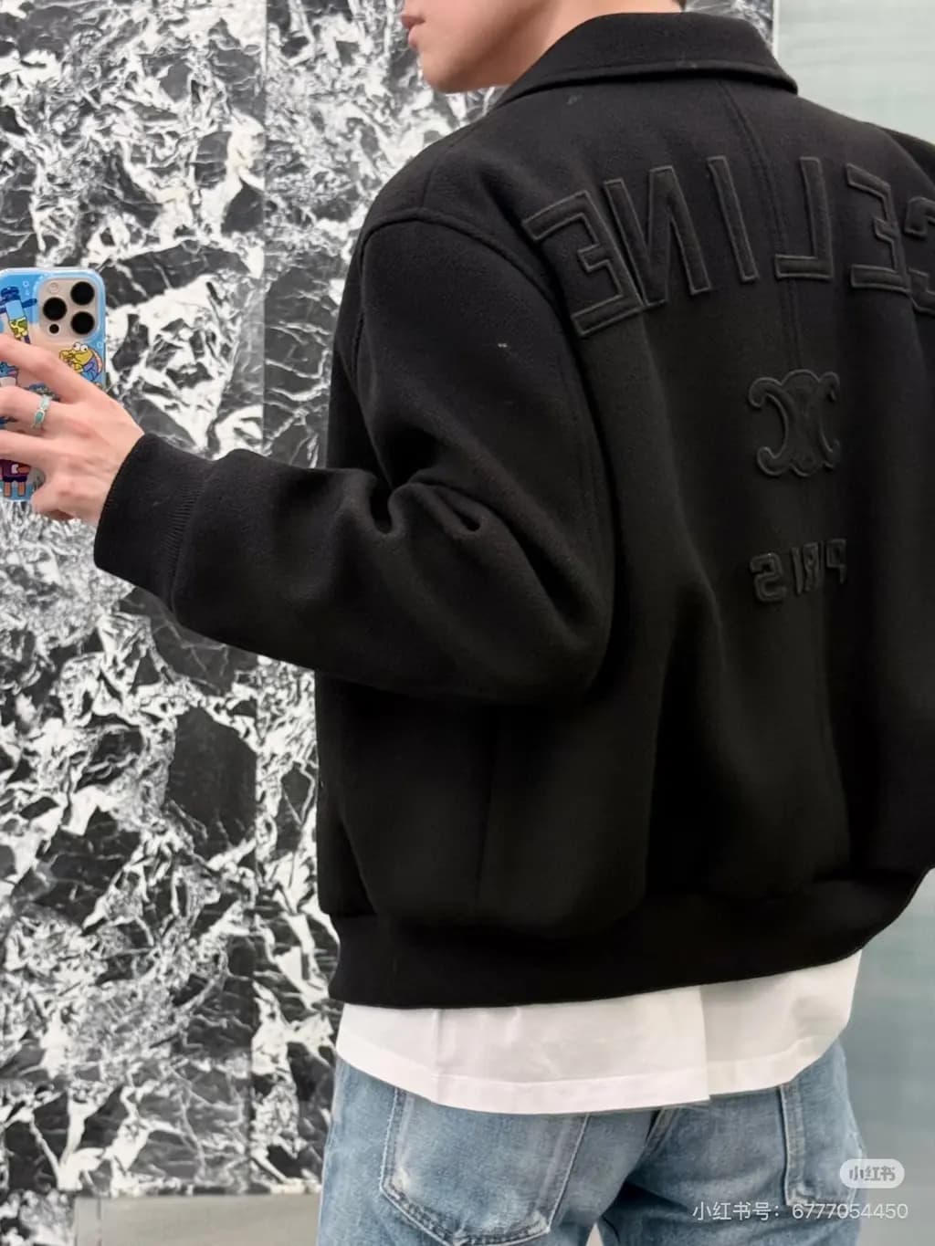 셀린느 CELINE Wool Bomber Jacket 상세 이미지