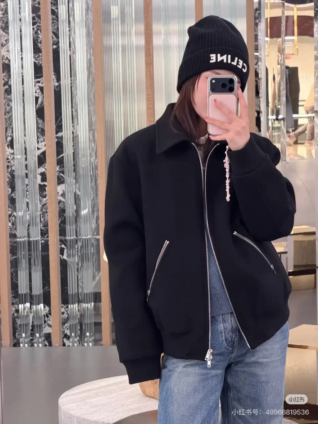 셀린느 CELINE Wool Bomber Jacket 상세 이미지