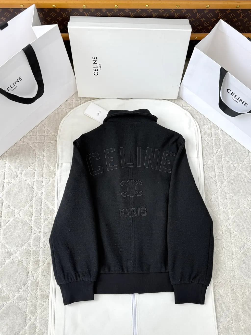 셀린느 CELINE Wool Bomber Jacket 상세 이미지