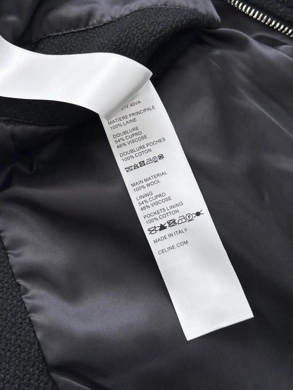 셀린느 CELINE Wool Bomber Jacket 상세 이미지