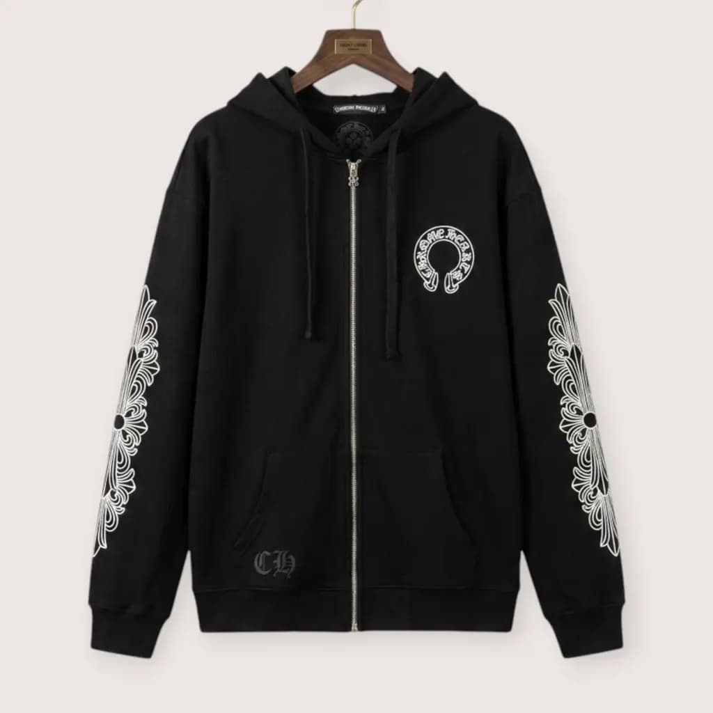 CHROME HEARTS 서클 로고 집업 후드