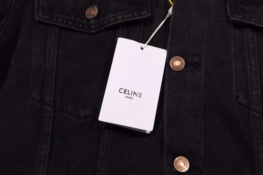 셀린느 CELINE 로고 후드 데님 트러커 자켓 상세 이미지