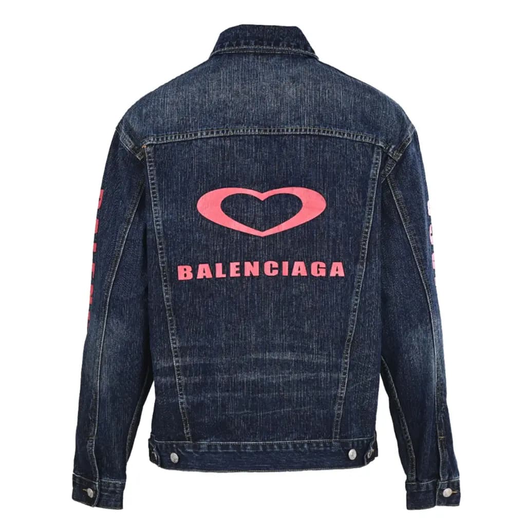 발렌시아가 BALENCIAGA 하트 로고 데님 트러커 자켓 상세 이미지