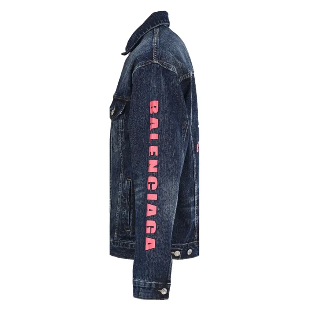 발렌시아가 BALENCIAGA 하트 로고 데님 트러커 자켓 상세 이미지