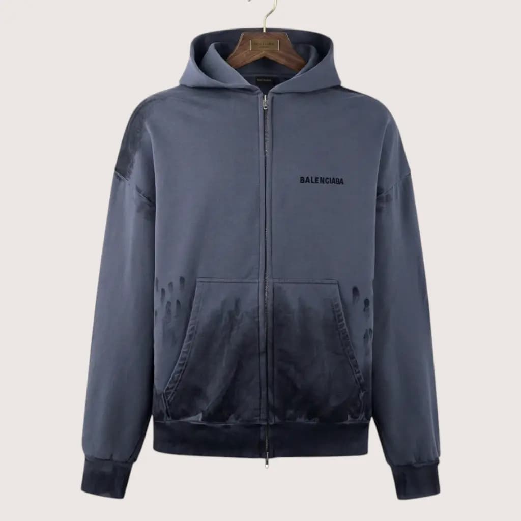 BALENCIAGA 25SS 워시드 페인팅 후드 집업