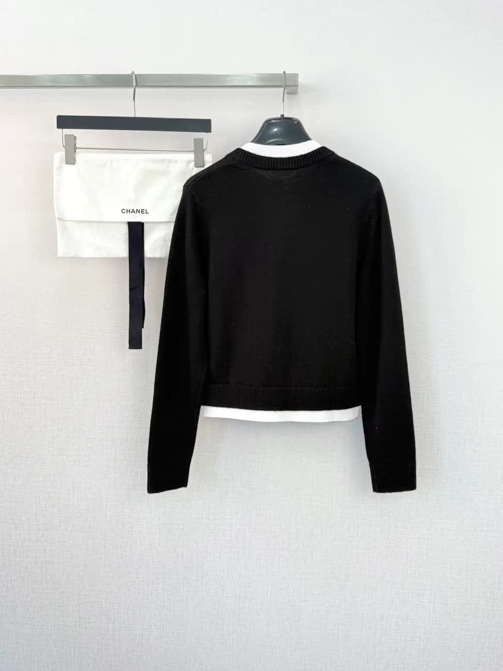 샤넬 CHANEL 울 블렌드 크롭 니트 카디건 상세 이미지