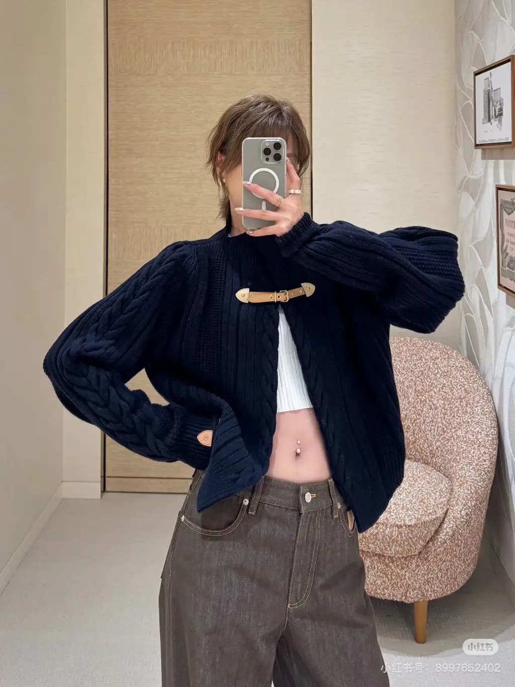 루이비통 LOUIS VUITTON 케이블 니트 카디건 상세 이미지