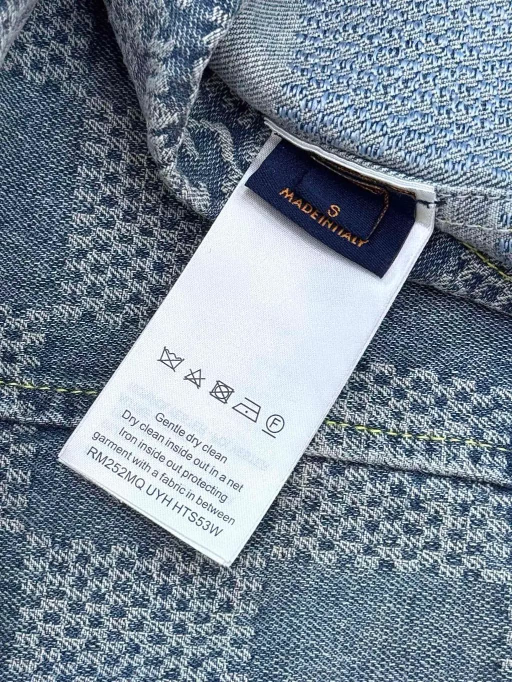 루이비통 LOUIS VUITTON 체크 패턴 데님 셔츠 상세 이미지