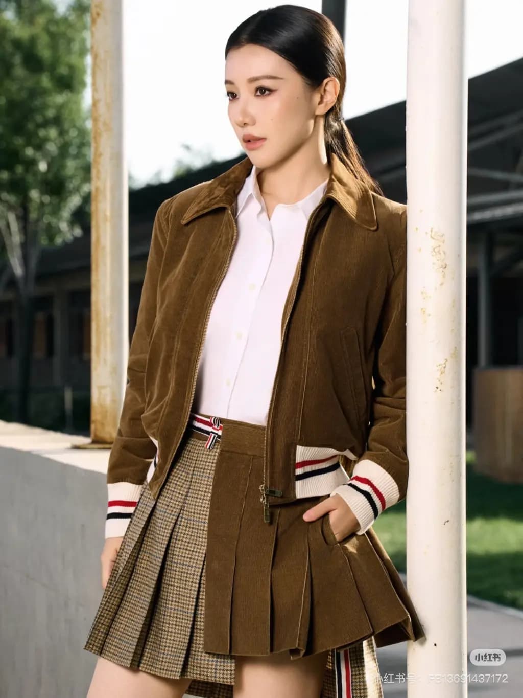 톰브라운 THOM BROWNE 코듀로이 집업 자켓 상세 이미지