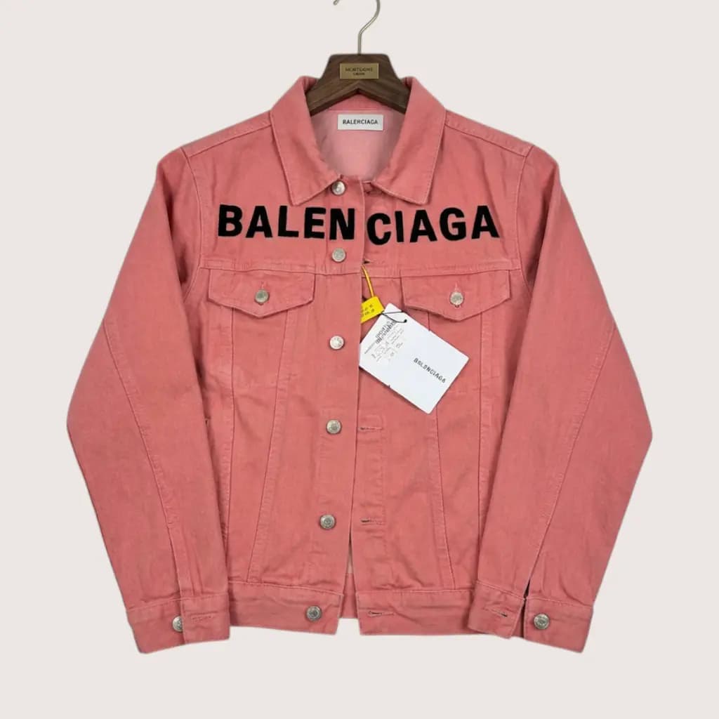 BALENCIAGA 자수 로고 데님 자켓